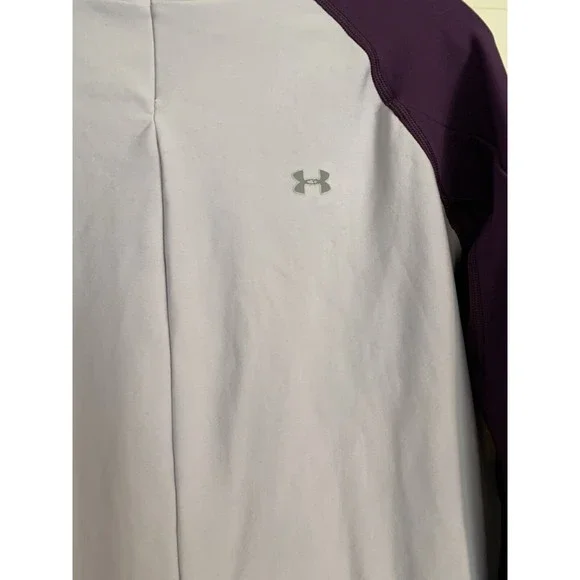 Under Armour Tech Graphic 1/4 Zip Long Sleeve hooded Running Top purple size L - Picture 3 of 11